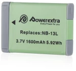 Powerextra CN-NB13L Replacement Battery For Canon NB13L 1600mAh Li-ion