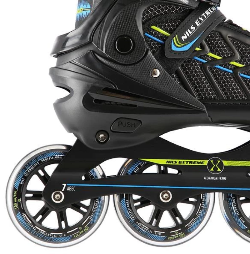 Nils Extreme Αυξ. Πατίνια Roller NA1128 In-Line Skates Μαύρο/Λαχανί