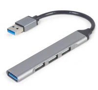 GEMBIRD 4-PORT USB HUB (USB3X1 - USB2X3 PORTS) SILVER
