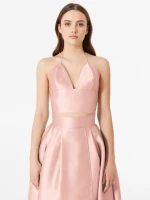 Ροζ σατέν μπούστο Rinascimento Baby Pink
