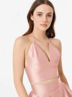 Ροζ σατέν μπούστο Rinascimento Baby Pink