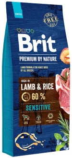 Brit Premium By Nature Sensitive Lamb & Rice - dry dog food -15kg