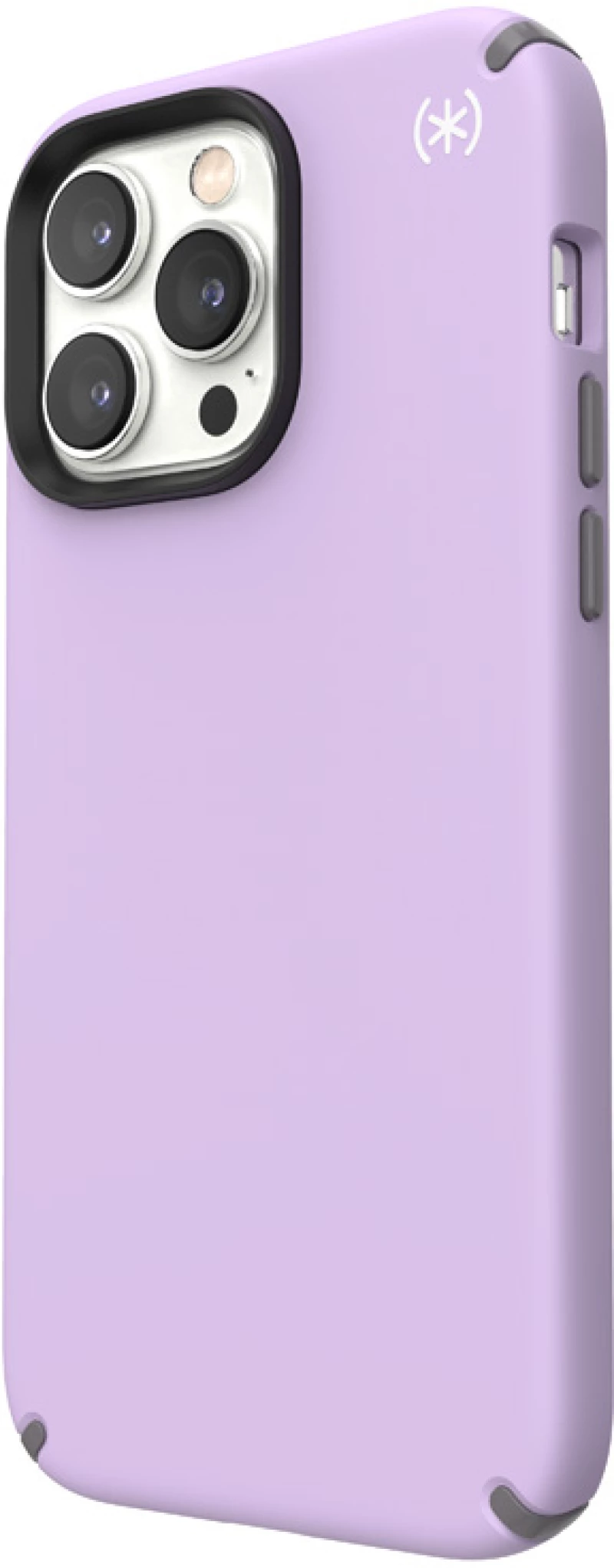Speck Presidio2 Pro - Case for iPhone 14 Pro Max with MICROBAN coating (Spring Purple / Cloudgrey / White)