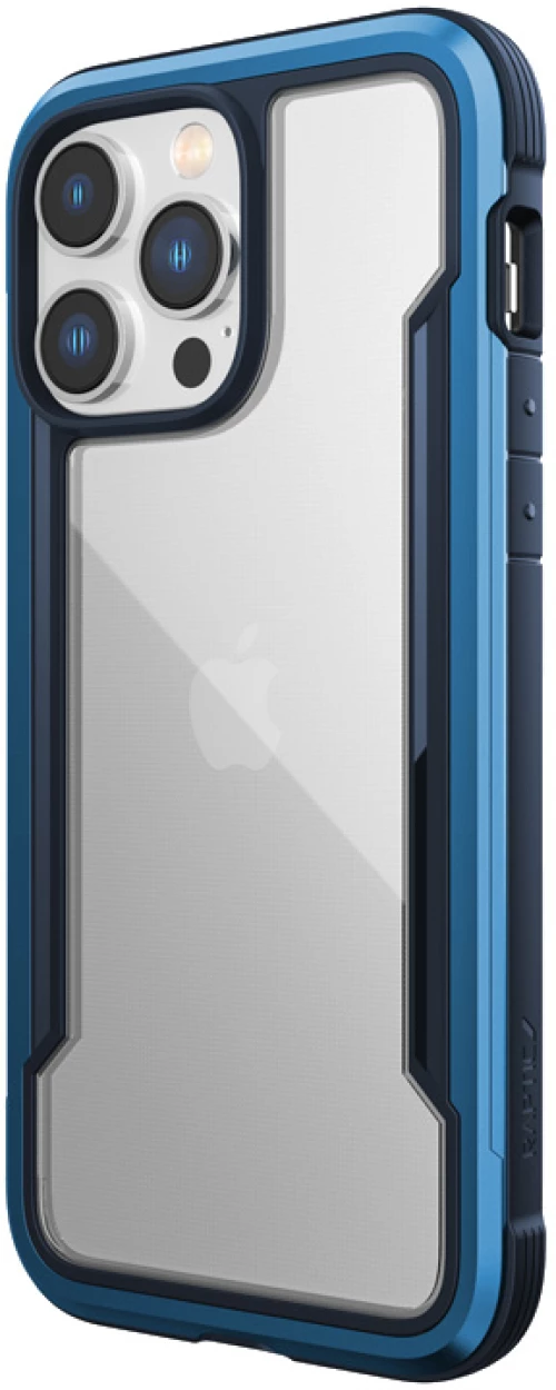 X-Doria Raptic Shield - Aluminum Case for iPhone 14 Pro Max (Drop-Tested 3m) (Marine Blue)