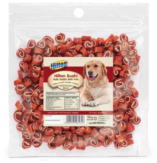 HILTON Sushi Rolls rabbit with fish - Dog treat - 500 g