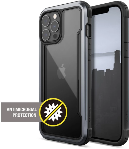 X-Doria Raptic Shield Pro - Case for iPhone 13 Pro Max (Anti-bacterial) (Black)