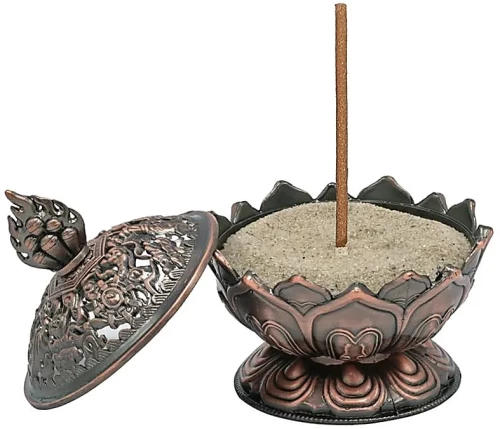 Αρωματικός Μεταλλικός Καυστήρας Ρητινών & Θυμιαμάτων Lotus Copper