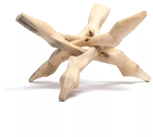 Χειροποίητη Τριγωνική Ξύλινη Βάση Τρίποδο Κόμπρα Wooden Cobra Stand 16cm