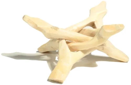 Χειροποίητη Τριγωνική Ξύλινη Βάση Τρίποδο Κόμπρα Wooden Cobra Stand 16cm