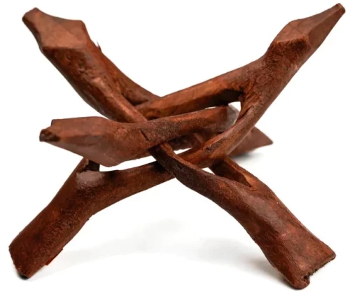 Χειροποίητη Τριγωνική Ξύλινη Βάση Τρίποδο Κόμπρα Wooden Cobra Stand 16cm