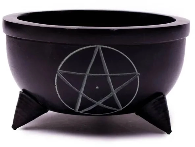 Βάση Αρωματικών Στικ από Σαπουνόπετρα με Pentangle Symbol 10Χ6cm