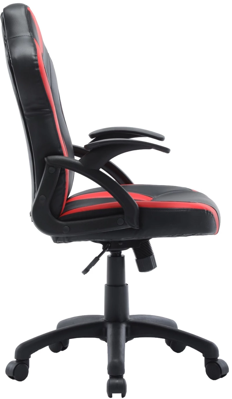 VELCO Pro Systems ΚΑΡΕΚΛΑ ΓΡΑΦΕΙΟΥ GAMING- ΜΑΥΡΗ-ΚΟΚΚΙΝΗ- ΕΠΙΦΑΝΕΙΑ PU