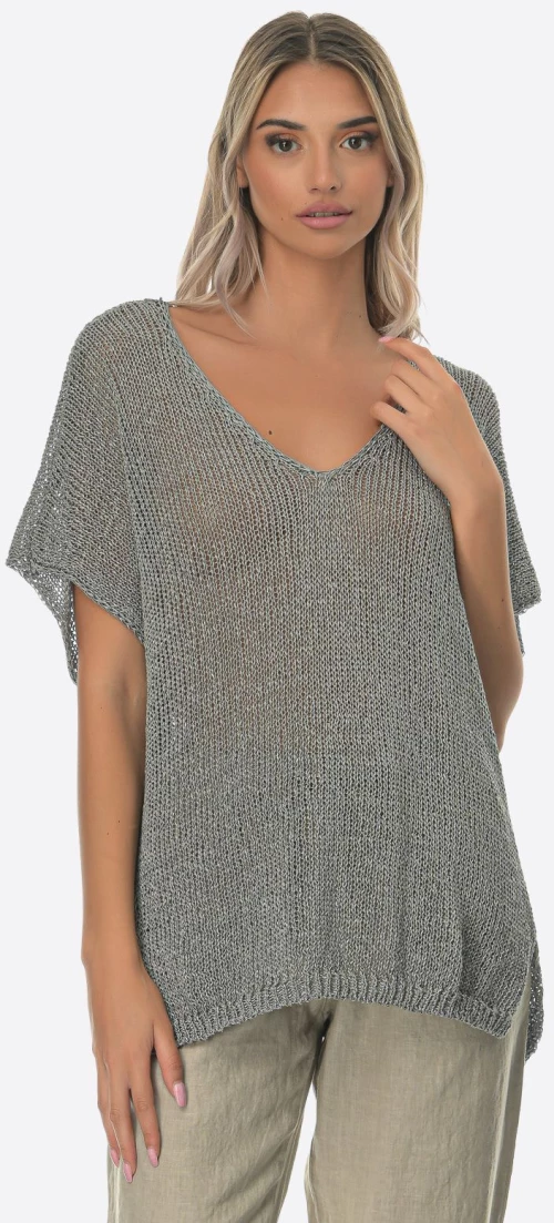 Μπλούζα Γυναικεία V Sweater Silver