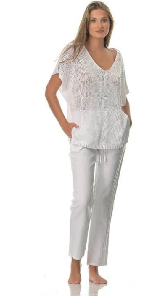 Μπλούζα Γυναικεία V Sweater Άσπρο