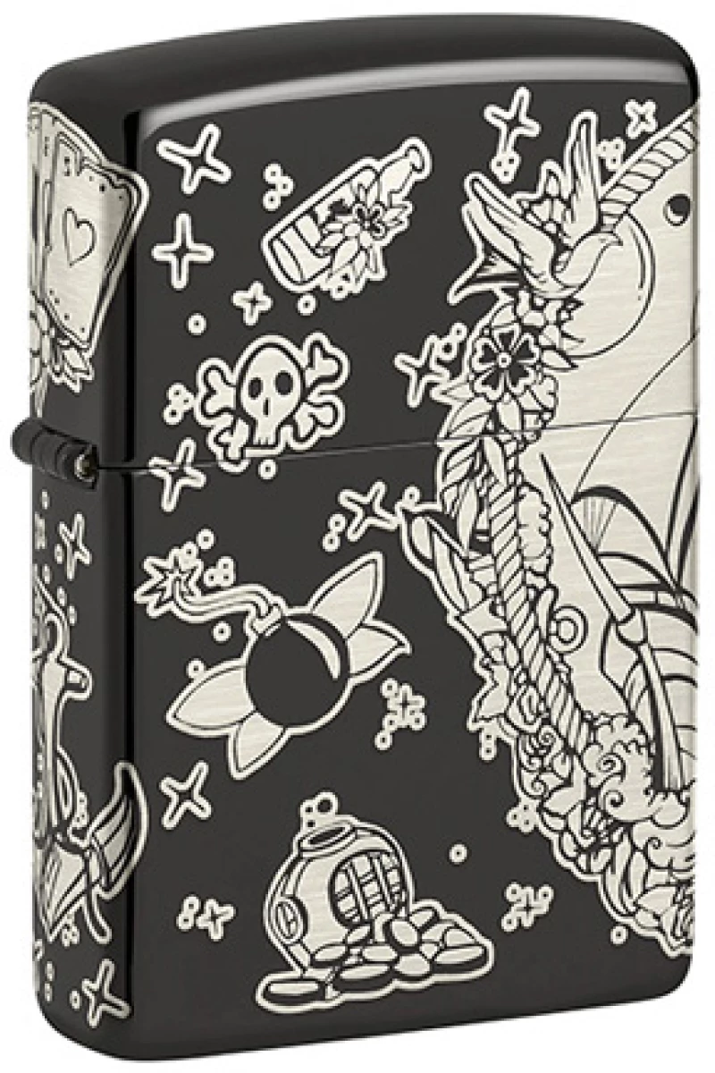 ΑΝΤΙΑΝΕΜΙΚΟΣ ZIPPO ΑΝΑΠΤΗΡΑΣ TATTOO THEME DESIGN - 48398