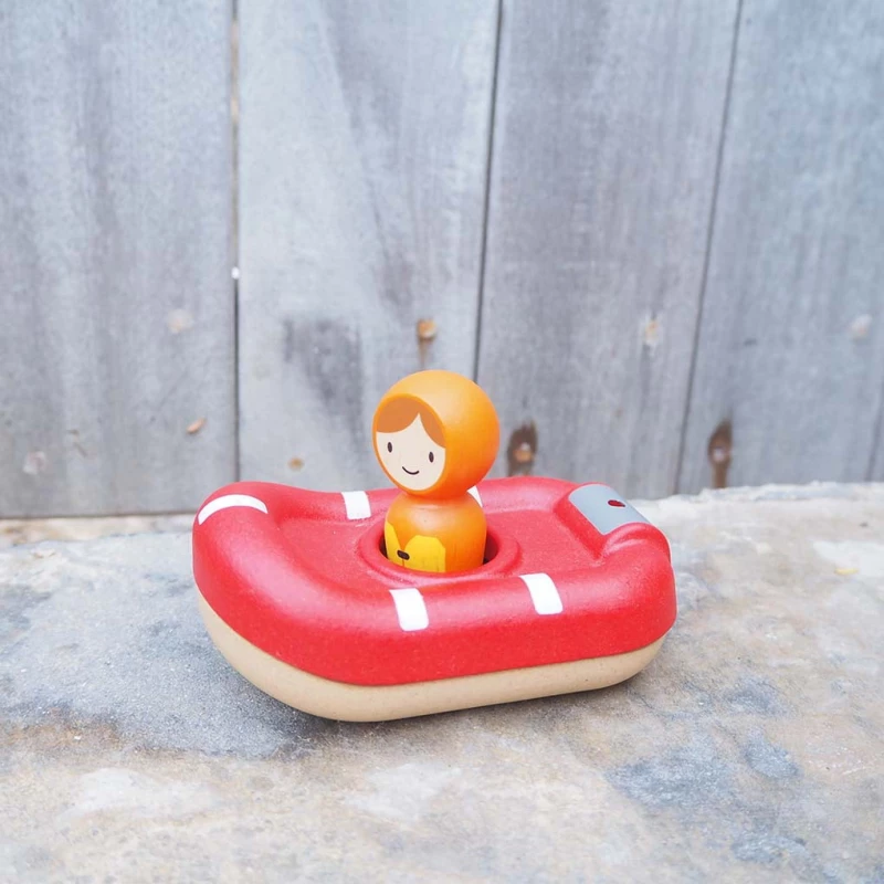 Ξύλινο Παιχνίδι Βάρκα της ακτοφυλακής της Plan Toys