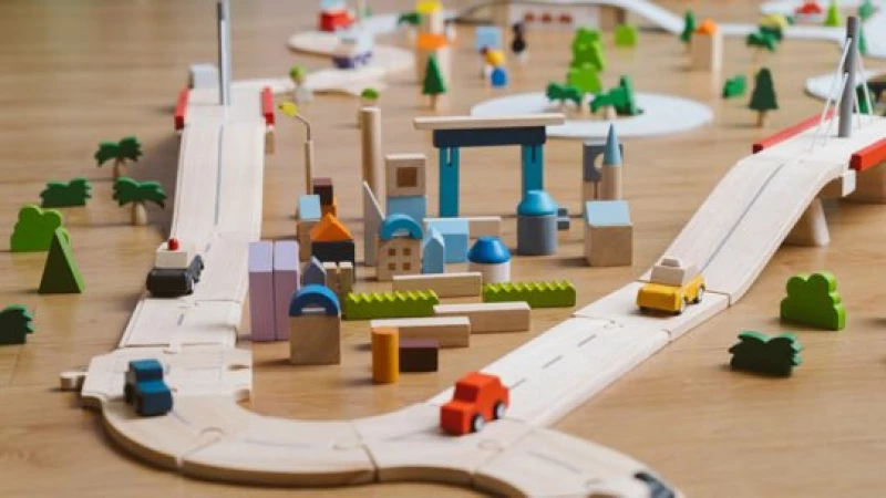 Ξύλινο Παιχνίδι Τουβλάκια  για την πόλη της Plan Toys