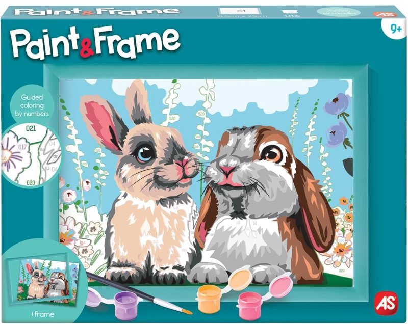 Paint & Frame Ζωγραφίζω Με Αριθμούς Cute Bunnies Για Ηλικίες 9+ Χρονών