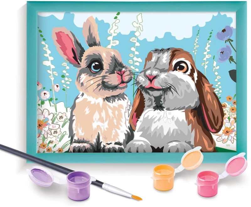 Paint & Frame Ζωγραφίζω Με Αριθμούς Cute Bunnies Για Ηλικίες 9+ Χρονών