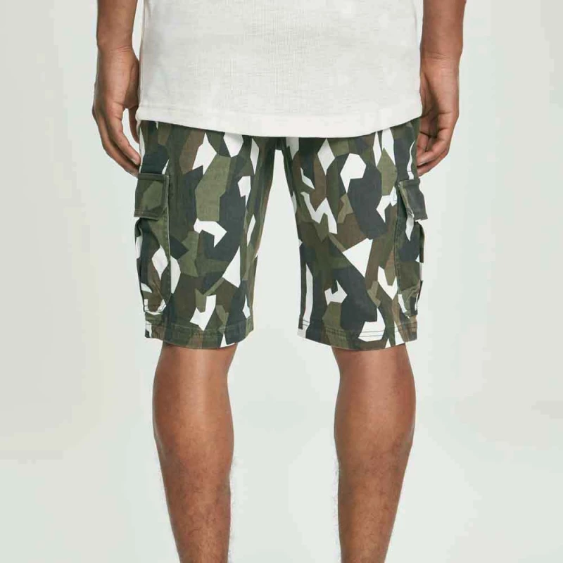 Βερμούδα Urban Classics Geometric Camo Stretch Twill Cargo Shorts TB2902 Wood Camo