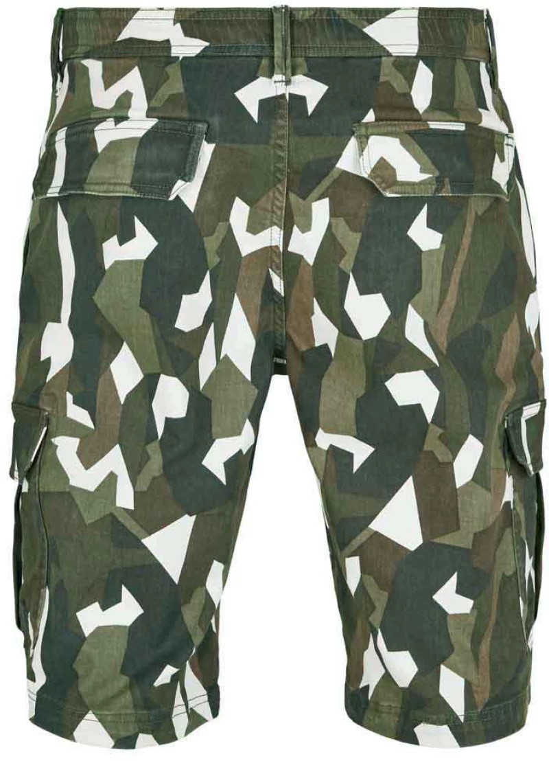Βερμούδα Urban Classics Geometric Camo Stretch Twill Cargo Shorts TB2902 Wood Camo