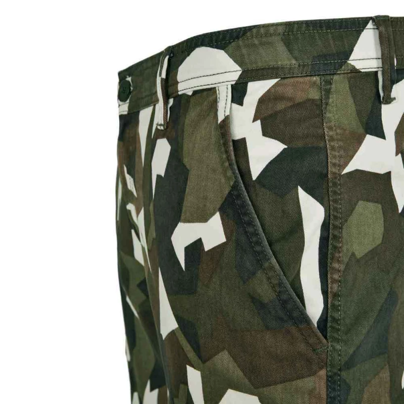 Βερμούδα Urban Classics Geometric Camo Stretch Twill Cargo Shorts TB2902 Wood Camo