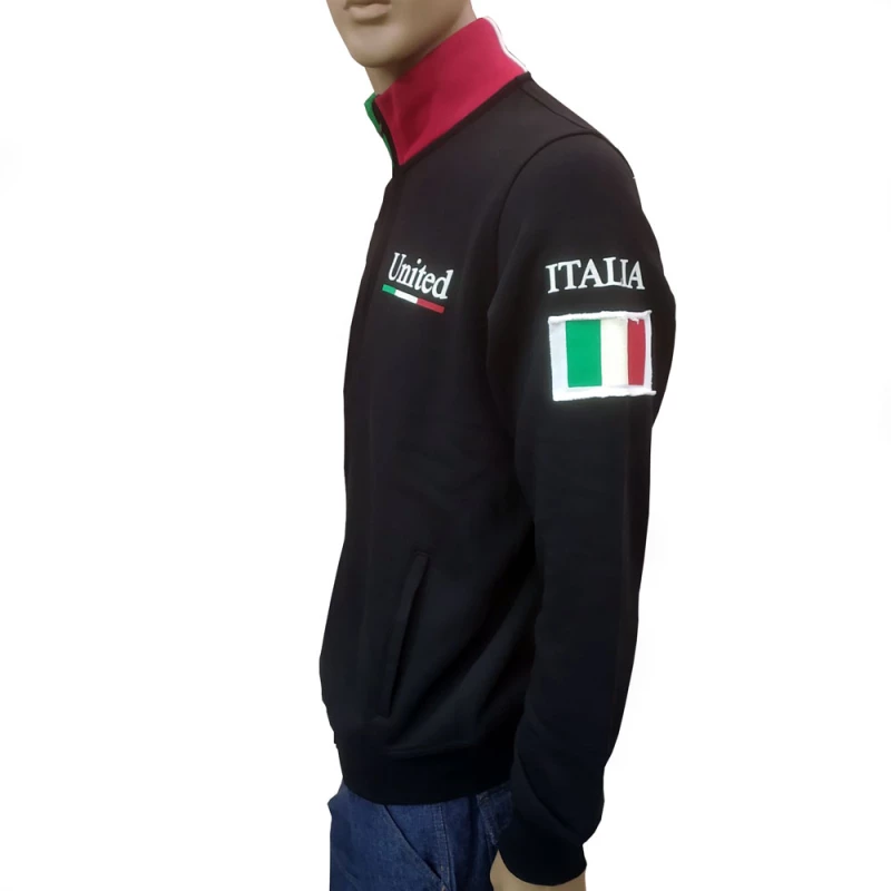 Φούτερ zipper United Cotton MJ7 Black