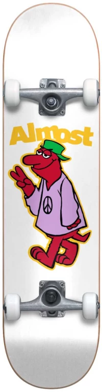 Skateboard Almost Peace Out Yth FP, White, 7.25 ίντσες