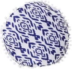 Μαξιλάρι υφασμάτινο λευκό/μπλε 45cm Inart 3-40-865-0149