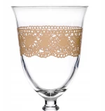Ποτήρι Κρασιού Κολωνάτο Macrame Beige με πόδι 195ml Marva M67870