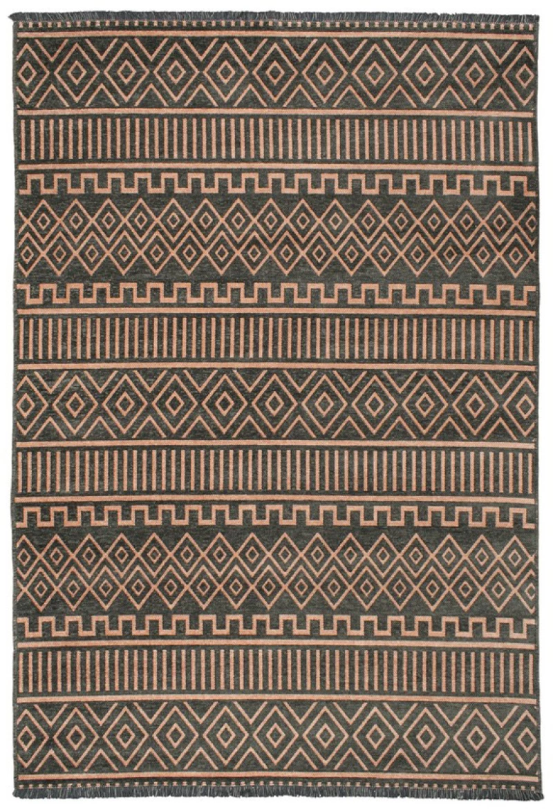 Χαλί Kilim 120Χ180cm Koulis carpets NV13 καφέ zigzag