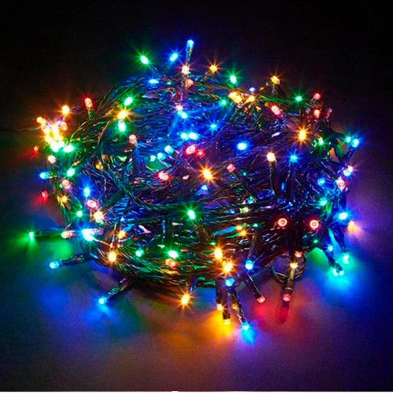 Λαμπάκια 400Led-(IP44) με 8 προγράμματα κ  μνήμη πράσινο/πολύχρωμο Homeguru MF400L-M