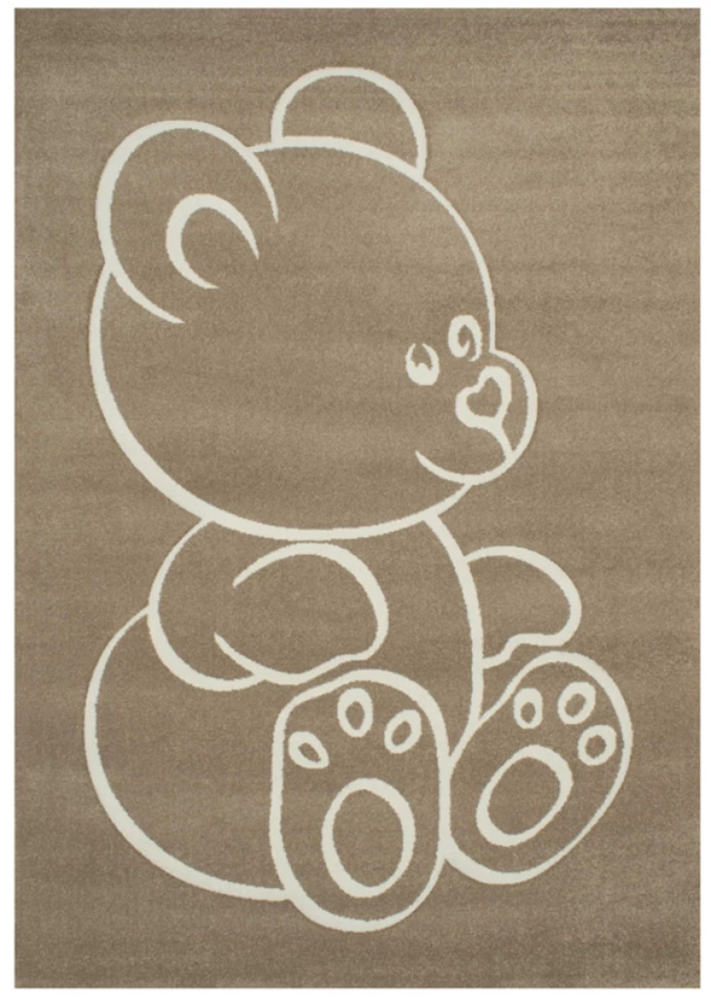 Χαλί 70x150cm μπεζ με σχέδιο αρκουδάκι Koulis Carpets 1161Α