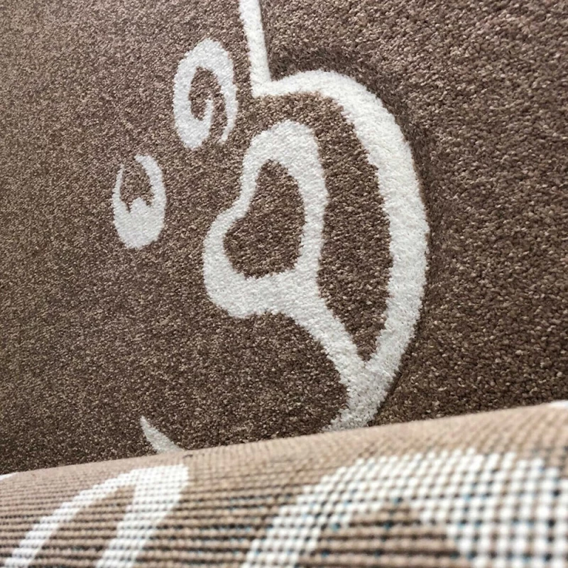 Χαλί 70x150cm μπεζ με σχέδιο αρκουδάκι Koulis Carpets 1161Α
