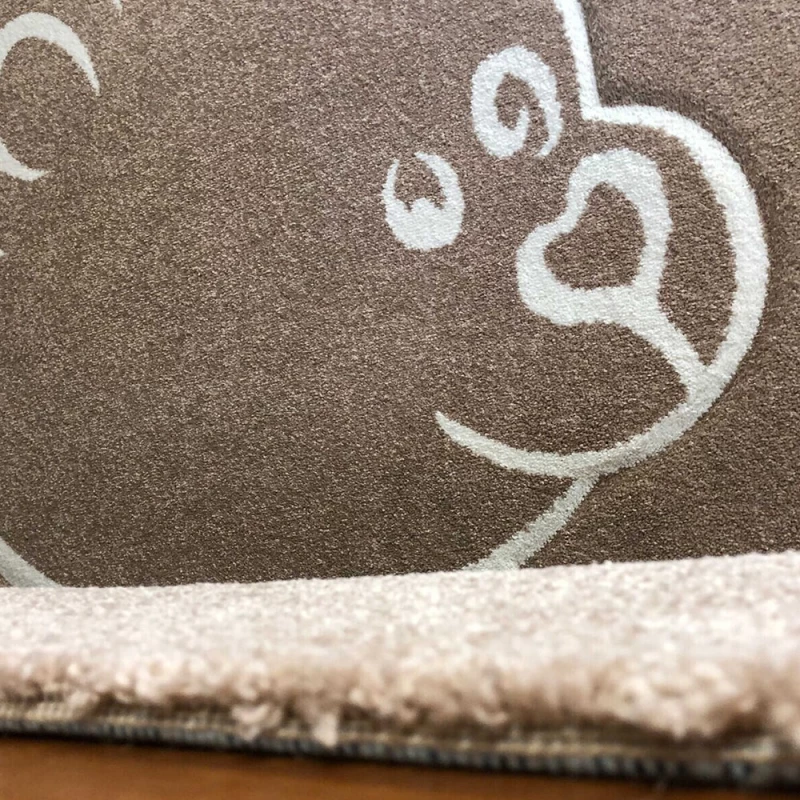 Χαλί 70x150cm μπεζ με σχέδιο αρκουδάκι Koulis Carpets 1161Α