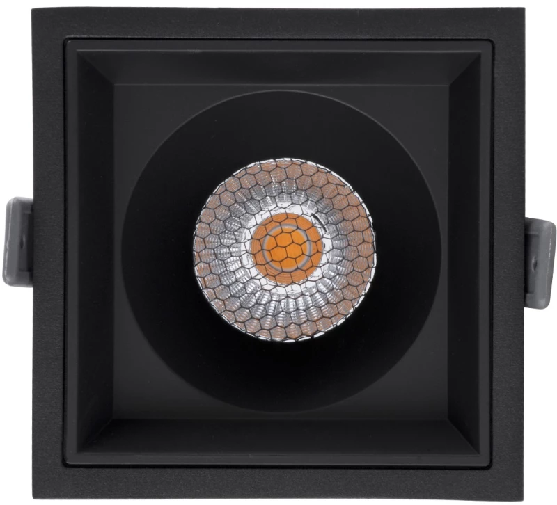GloboStar PLUTO-B 60281 Χωνευτό LED Spot Downlight Μ10.4xΠ10.4cm 15W 38° Τετράγ. Μαύρο - Θερμό 2700K