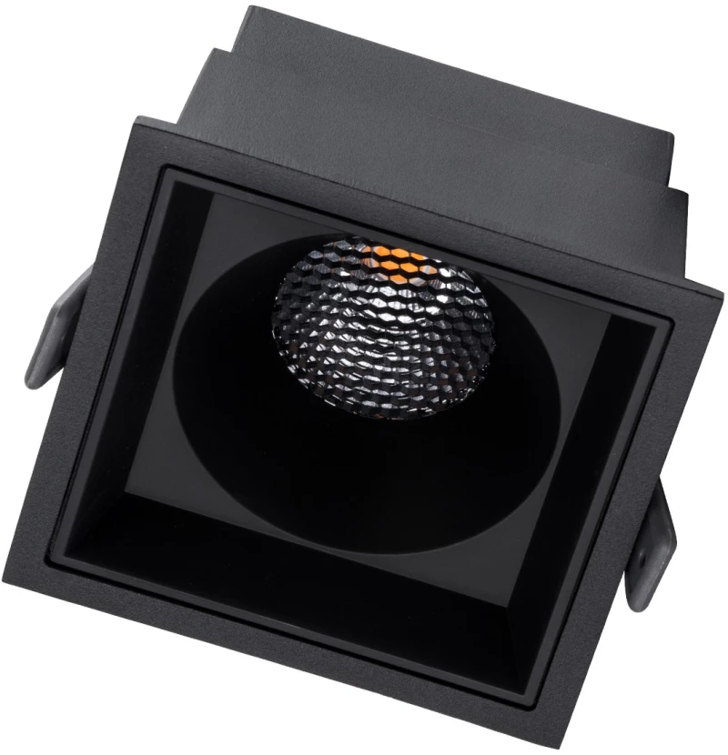 GloboStar PLUTO-B 60281 Χωνευτό LED Spot Downlight Μ10.4xΠ10.4cm 15W 38° Τετράγ. Μαύρο - Θερμό 2700K