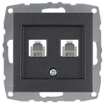 ΠΡΙΖΑ ΤΗΛΕΦΩΝΟΥ ΔΙΠΛΗ 2Χ( RJ11623JK) (Π+Μ)  ΓΡΑΦΙΤΗΣ - MONO ELECTRIC (500-002005131)