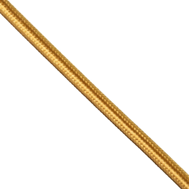 GloboStar 77608 Στρογγυλό Υφασμάτινο Καλώδιο 1m 2 x 0.75mm² Χρυσό