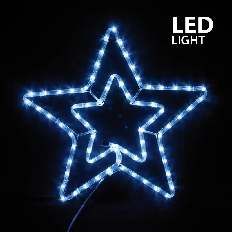ΑΣΤΕΡΙ ΔΙΠΛΟ ΛΕΥΚΟ LED, ΜΕ ΠΡΟΓΡΑΜΜΑ, ΜΕ 3 Μ. ΦΩΤ/ΝΑ, 55X56 ΕΚ. IP44 - (600-20210)