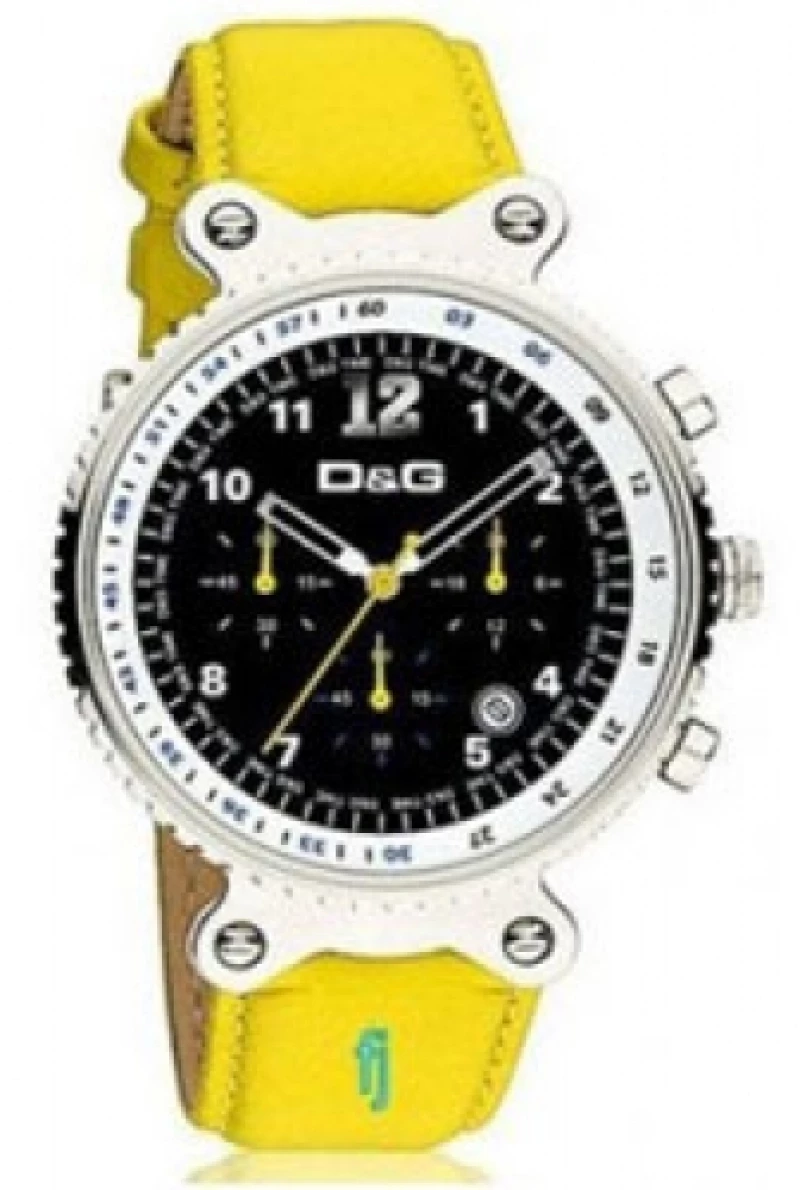 D&G Ρολόι  Μέ Κίτρινο Δερμάτινο Λουράκι DW 0307