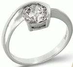 Λευκό Μονόπετρο Δαχτυλίδι 14k 0173Λ