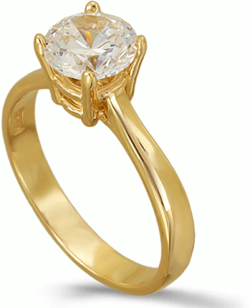 Χρυσο Μονόπετρο Δαχτυλίδι 14k 0334Κ1
