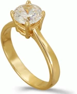Χρυσο Μονόπετρο Δαχτυλίδι 14k 0334Κ1