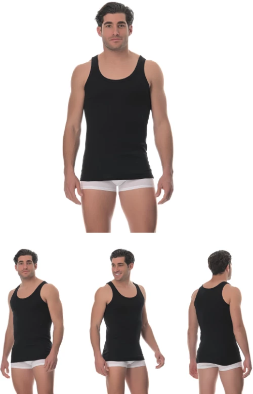 ΠΡΟΣΦΟΡΑ 4 ΑΝΔΡΙΚΕΣ ΚΛΑΣΙΚΕΣ ΦΑΝΕΛΕΣ LIDO UNDERWEAR - ΜΑΥΡΟ 100% ΒΑΜΒΑΚΙ
