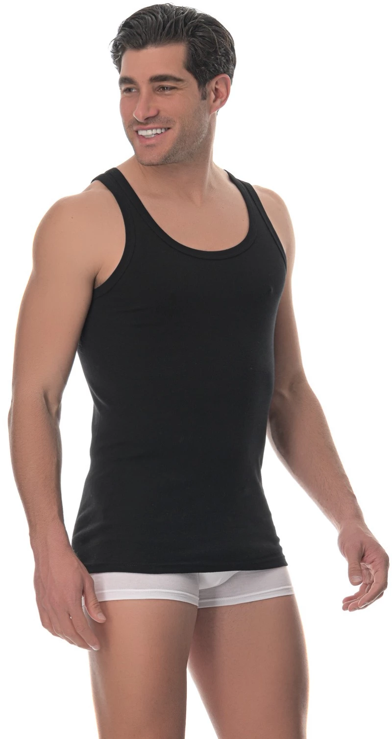 ΠΡΟΣΦΟΡΑ 4 ΑΝΔΡΙΚΕΣ ΚΛΑΣΙΚΕΣ ΦΑΝΕΛΕΣ LIDO UNDERWEAR - ΜΑΥΡΟ 100% ΒΑΜΒΑΚΙ