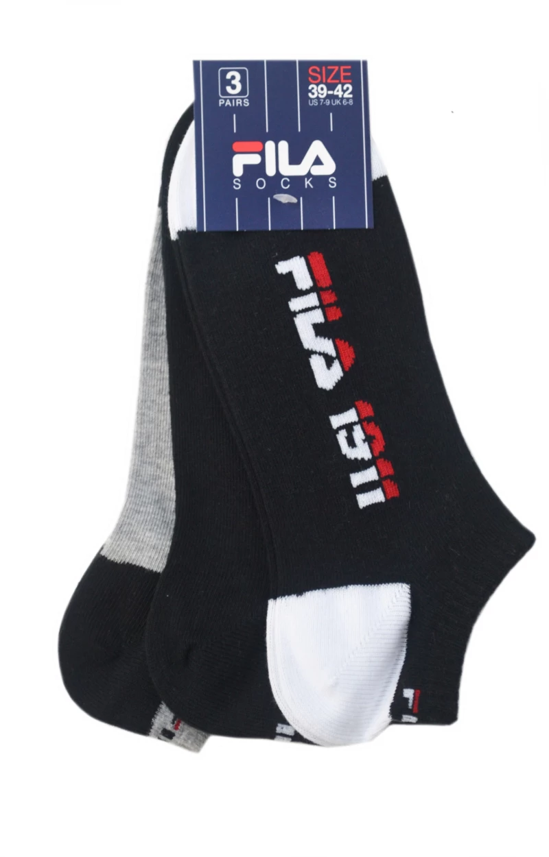 ΚΑΛΤΣΕΣ ΣΟΣΟΝΙΑ FILA 3PACK F9100700 - ΜΑΥΡΟ/ΓΚΡΙ