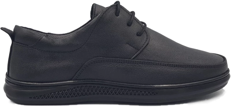 Ανδρικά Δερμάτινα Leder Shoes - N80053 - Μαύρο