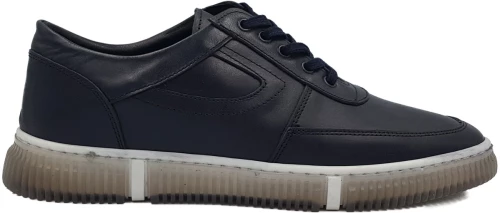 Ανδρικά Δερμάτινα Sneakers - LD1974 - Μπλέ
