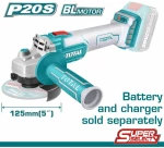 TOTAL Γωνιακός τροχός μπαταρίας Li-ion 20V / 125mm SOLO (TAGLI201258)
